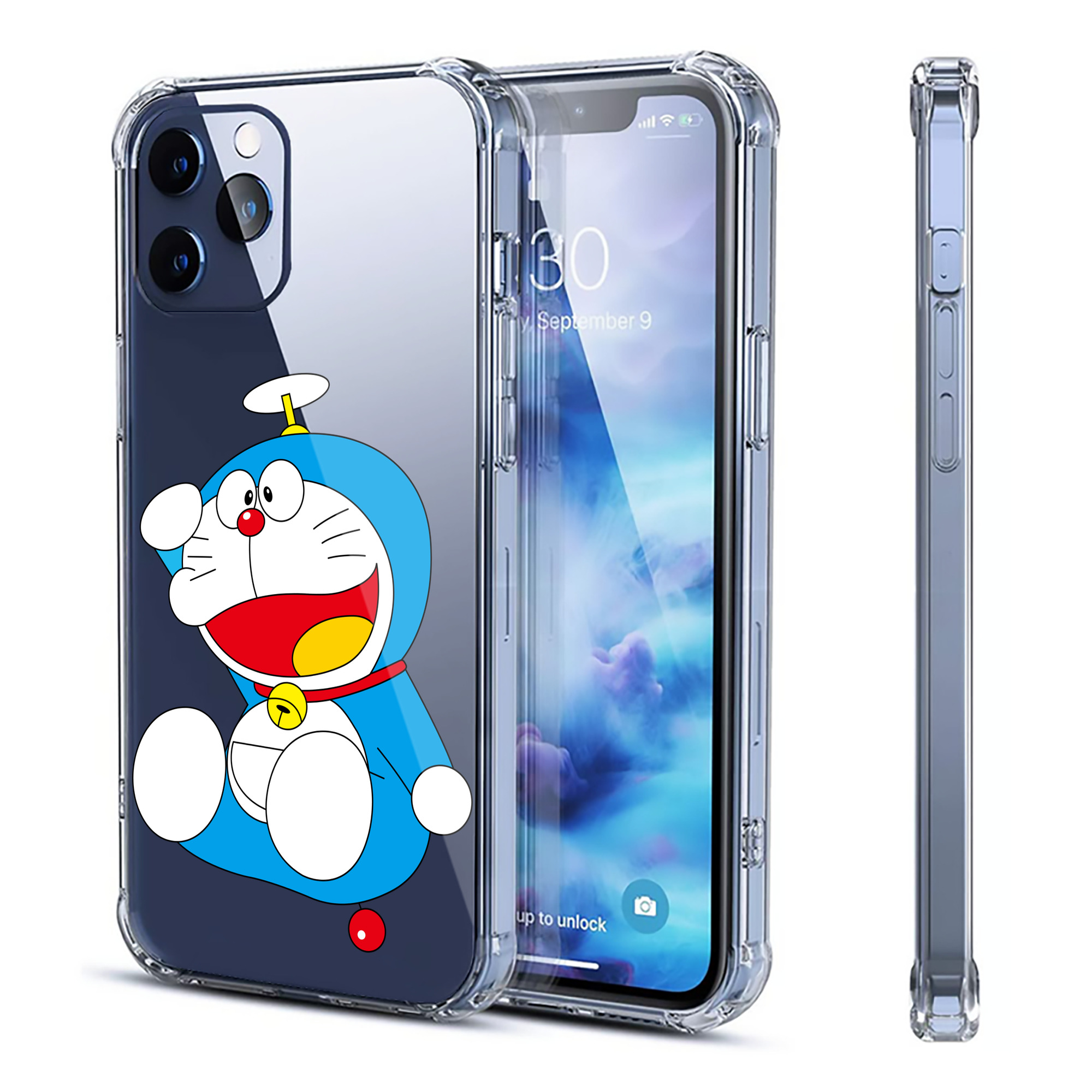 （画像用） ドラえもん Doraemon 【iPhone 12シリーズ対応】透明スマホケース（クリアソフトケース）